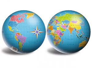 Obrazek Piłka Globus 23 cm TREFL