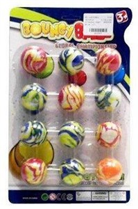 Obrazek Piłki kauczukowe 4,5 cm 12 szt mix