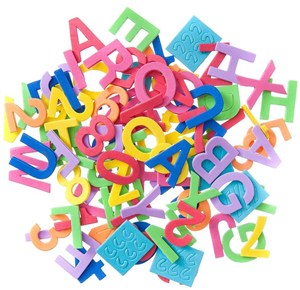 Obrazek Naklejki z pianki litery i cyfry 94szt