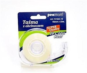 Obrazek Taśma biurowa z obcinaczem 19mmx33m