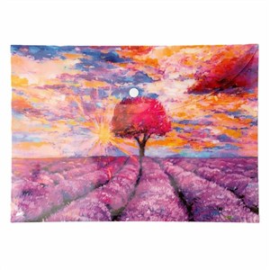 Picture of Teczka kopertowa PP A4 Lawenda Vista Narcissus grubość 28 mikronów, zamykane na zatrzask typu napa