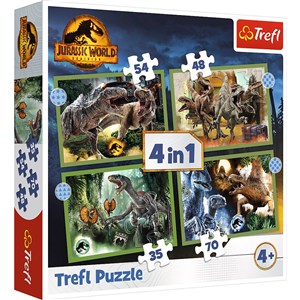 Picture of Puzzle 4w1 Groźne dinozaury Jurassic World