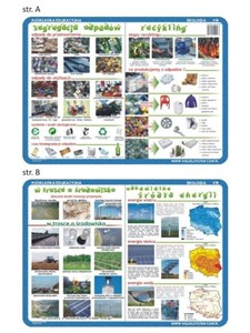 Picture of Podkładka edukacyjna 018 - Ekologia. W trosce o środowisko, segregowanie odpadów, recykling, odnawialne źródła energii