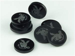 Obrazek Znaczniki akrylowe czarne połysk - smok