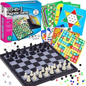 Obrazek Zetaw gier planszowych 18w1 szachy