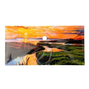 Obrazek Teczka kopertowa PP DL Rzeka Vista Narcissus grubość 28 mikronów, zamykane na zatrzask typu napa