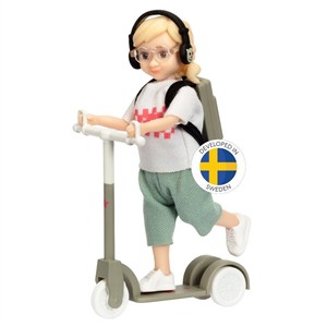 Obrazek Lalka dziewczynka na hulajnodze