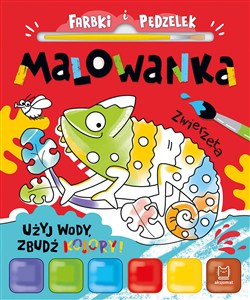 Obrazek Farbki i pędzelek Malowanka Użyj wody, zbudź kolory! Zwierzęta