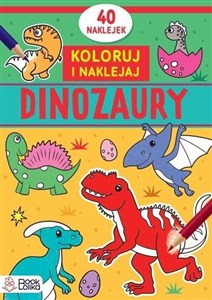 Obrazek Dinozaury Koloruję i naklejam