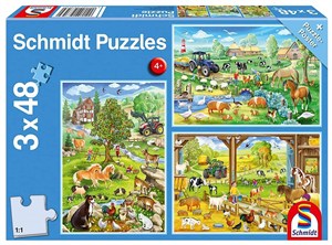Obrazek Puzzle 3x48 Na farmie G3