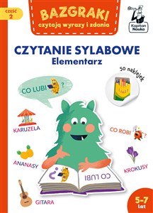 Obrazek Bazgraki czytają wyrazy i zdania Czytanie sylabowe Elementarz Część 2