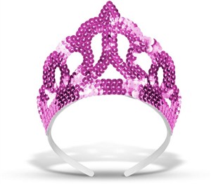 Picture of Tiara z cekinami różowa
