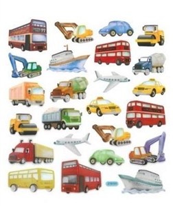 Obrazek Naklejki papierowe - Transport 24szt