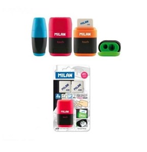Obrazek Temperówko-gumka Compact mix +2 gumki 430 MILAN