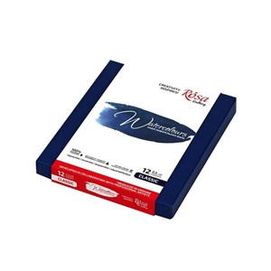 Obrazek Farby akwarelowe w kostkach Urban Sketching w metalowej kasetce 12 kolorów