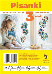 Obrazek Naklejki Wielkanocne Pisanki 3szt