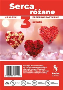 Obrazek Naklejki Serca Różane 3szt
