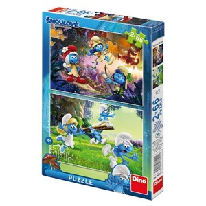 Picture of Puzzle 2x66 Smerfy wyprawa DINO