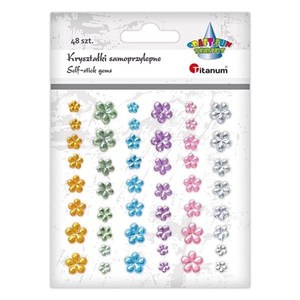 Picture of Kryształki samoprzylepne kwiaty 48szt
