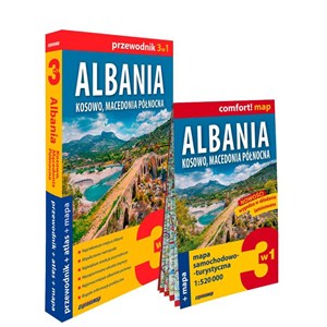 Picture of Albania Kosowo Macedonia Północna 3w1 przewodnik + atlas + mapa