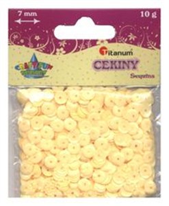 Obrazek Cekiny 7 mm źółte 10g