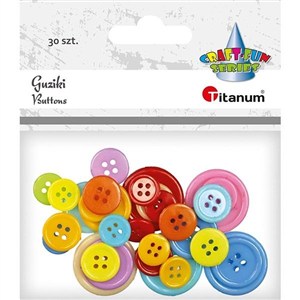 Picture of Guziki plastikowe okrągłe mix 30szt