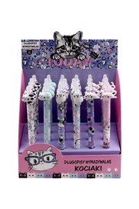 Obrazek Długopis ozdobny wymazywalny kociaki (24szt)