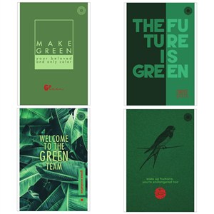 Obrazek Blok notatnik A5/80K kratka Think Green (4szt)