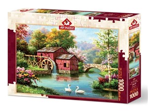 Obrazek Puzzle 1000 Czerwony stary młyn