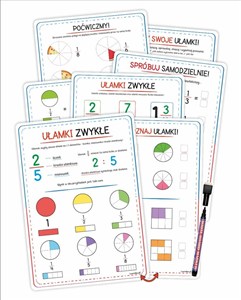 Picture of Plansze edukacyjne - Ułamki zwykłe 4 karty