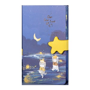 Picture of Notes z zapięciem B6/128K Koty i gwiazdy