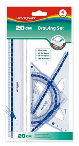 Obrazek Zestaw geometryczny transparentny 4el