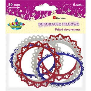 Picture of Filcowe ramki koronka 80mm mix 6szt