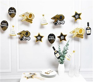Obrazek Dekoracje urodzinowe "40"