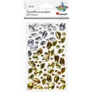 Obrazek Kryształki samoprzylepne kamyki mix 79szt