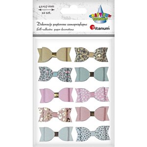 Obrazek Naklejki papierowe 3D kokardki 10szt