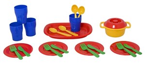 Obrazek PLASTO Zestaw obiadowy 23 części Zabawka