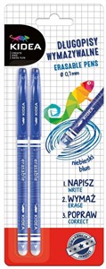 Obrazek Długopisy wymazywalne Kidea niebieski 2 szt.