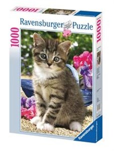 Obrazek Puzzle Kotek w ogrodzie 1000