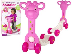 Obrazek Hulajnoga 4 koła żyrafa różowa