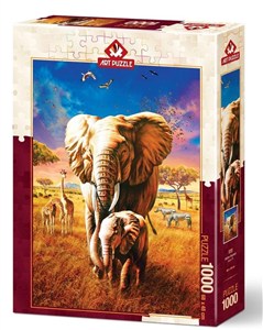 Picture of Puzzle 1000 Afryka, Rodzina słoni
