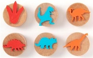 Picture of Zestaw drewnianych stempli Dinozaury