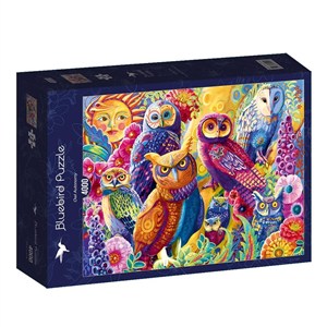 Obrazek Puzzle 4000 Kolorowe sowy