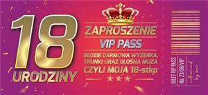 Obrazek Zaproszenie Urodziny 18 (10szt)