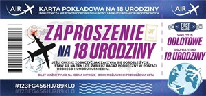 Obrazek Zaproszenie Urodziny 18 (10szt)
