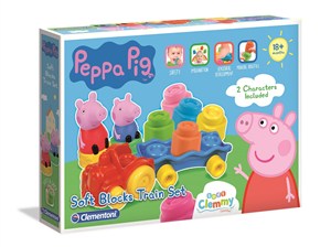 Obrazek Klocki miękkie clemy Pociąg Peppa Pig 14 elementów 17249