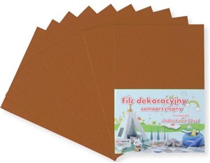 Picture of Filc A4 samoprzylepny brązowy 20x30cm 10szt