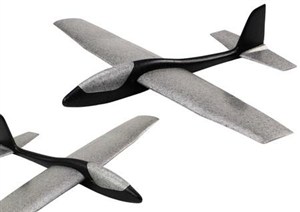 Obrazek Samolot styropianowy szaro czarny 68cm