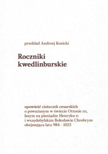 Obrazek Roczniki kwedlinburskie z lat 984-1025