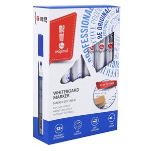 Obrazek Markery suchościeralne niebieski (12szt) MemoBe